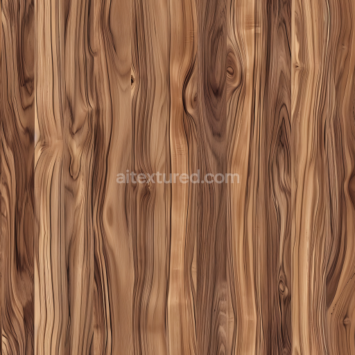 Seamless 3D Knotty Pine Wood Planks PBR Texture with Natural Grain Detail