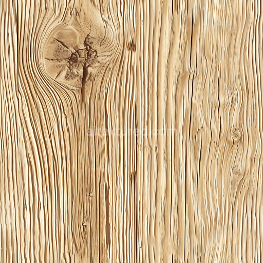 Seamless 3D Weathered Light Wood Planks PBR Texture with Prominent Grain and Knots