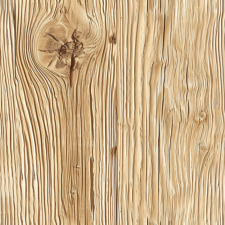 Weathered Light Wood Planks with Prominent Grain and Knots seamless PBR texture preview