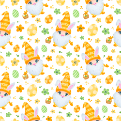 seamless Seamless 3D PBR Texture Featuring Playful Easter Gnomes and Decorative Eggs texture 8k free download PBR