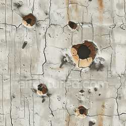 seamless Seamless 3D PBR cracked plaster texture featuring large wood-filled holes and fine fractures texture 8k free download PBR