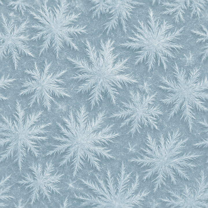 Illustrating Ice Bloom Pattern With Ice Frost Spikes And Ice Dusting seamless PBR texture preview