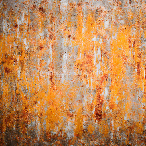Seamless 3D PBR Texture of Rusty Metal with Cracks and Corrosion