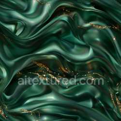 seamless Seamless 3D PBR Glossy Dark Green Satin Texture with Shimmering Gold Accents texture 8k free download PBR