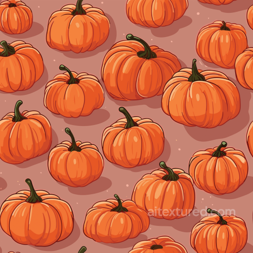 Watercolor Pumpkin Pattern Texture with Autumn Hues seamless Watercolor Halloween PBR texture