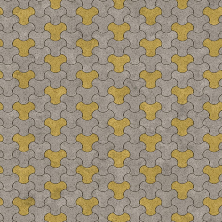 Fan shaped (Y-Shape) Checker Colour Concrete Blocks Brick seamless PBR texture preview