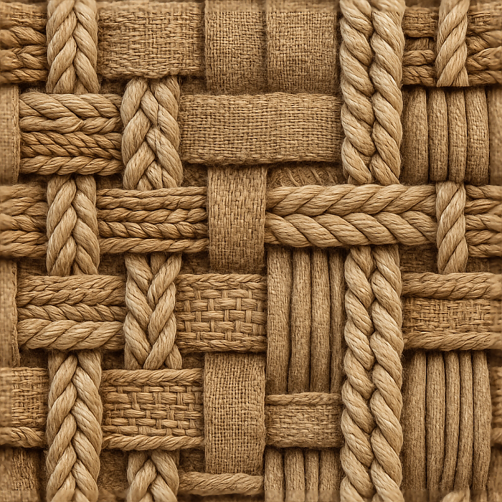 Braided Twisted Woven Basket Fiber Surface seamless PBR texture preview