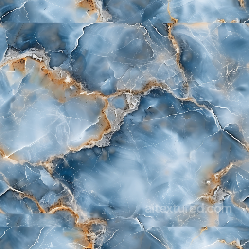 Blue de Savoie Marble PBR Texture with Natural Blue and Rust Veins seamless Marble PBR texture