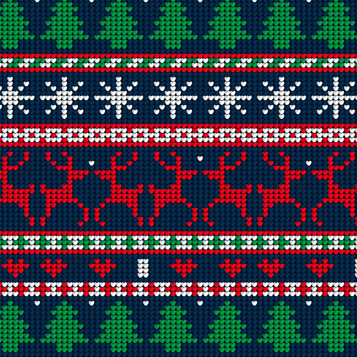All Christmas Digital paper of Festive Christmas Knit Pattern with Tree… seamless PBR texture preview