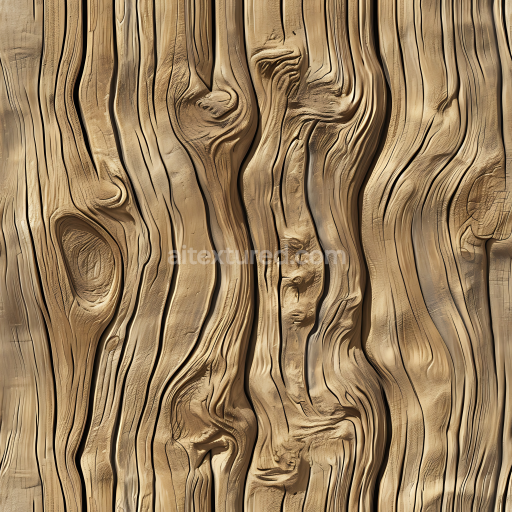 Seamless 3D PBR Weathered Wood Planks Texture with Natural Grain and Knots