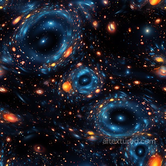 Space PBR Texture Featuring Swirling Cosmic Vortexes and Glowing Galaxy Clouds Star, space, planets texture preview