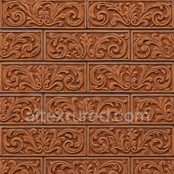 seamless Ornate Clay Brick Texture Seamless 1024X1024 texture 1024x1024 free download PBR