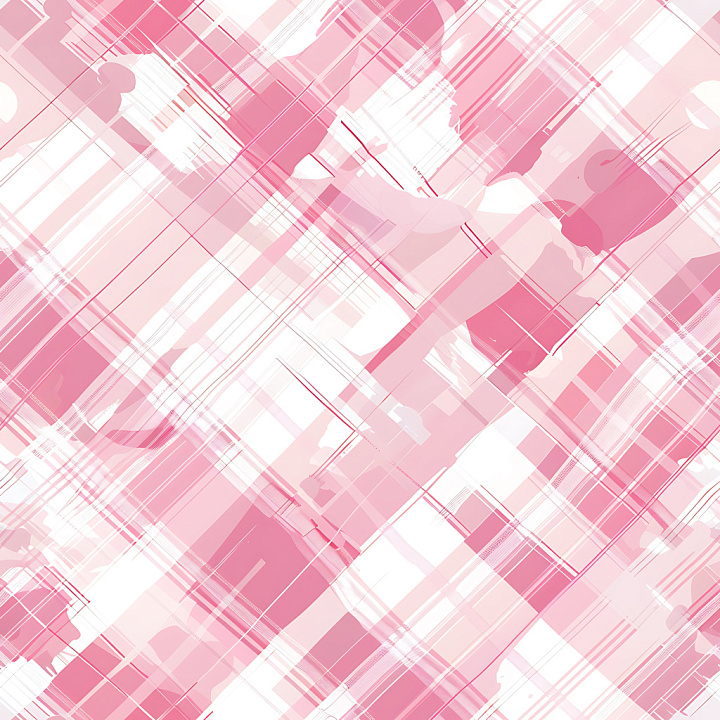Abstract Pink Plaid Pattern with Layered Lines seamless PBR texture preview