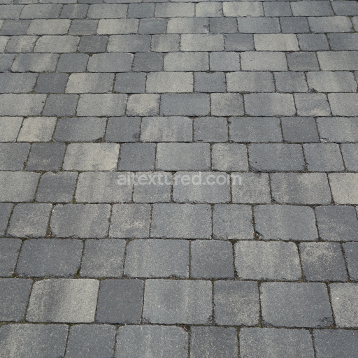 High-Resolution Gray Stone Pavement PBR Texture