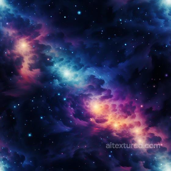 Space PBR Texture Featuring Vivid Nebula Clouds and Starfield Star, space, planets texture preview