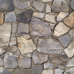 seamless Seamless 3D PBR Texture of Natural Flagstone Wall with Varied Earth Tones texture 8k free download PBR