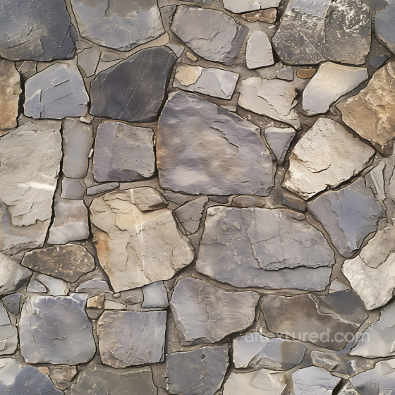 Stone Texture of Natural Flagstone Wall with Varied Earth Tones Stone texture preview