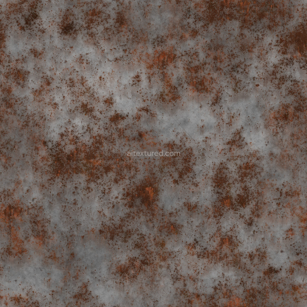 Seamless rusty metal PBR texture for 3D modeling