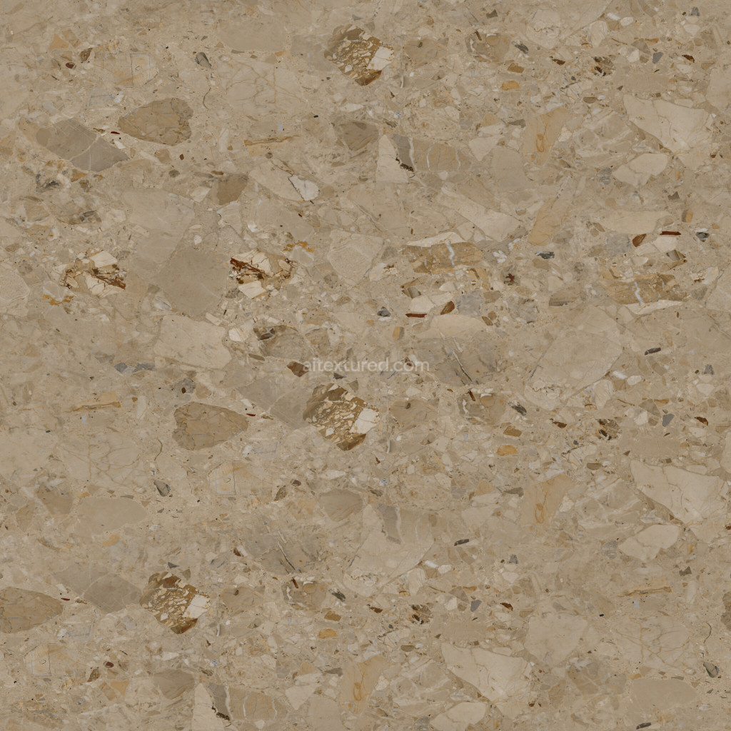 Seamless terrazzo texture in natural colors for 3D use