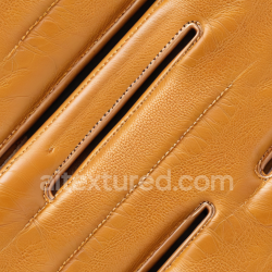 seamless Seamless 3D Pebbled Grain Tan Leather PBR Texture with Stitched Padded Panels texture 8k free download PBR