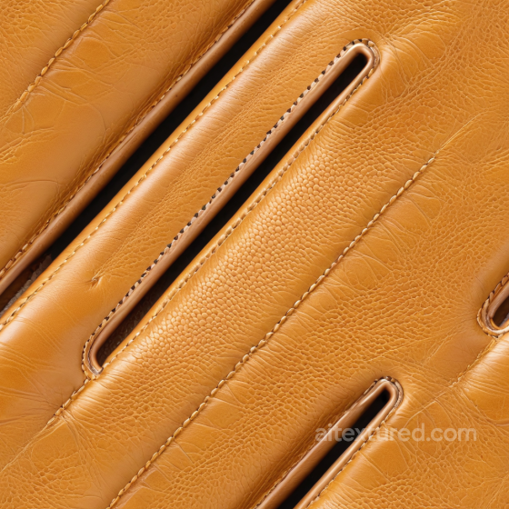 Pebbled Grain Tan Leather PBR Texture with Stitched Padded Panels Leather texture preview