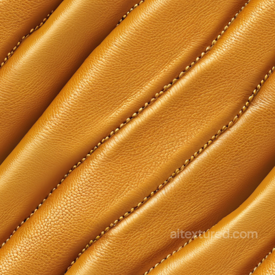 Quilted Tan Leather PBR Texture with Distinct Grain and Stitch Detailing Leather texture preview