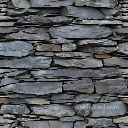 Layered Slate Stone Wall PBR Texture with Natural Rough Surface seamless Stone PBR texture