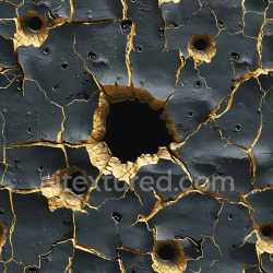 seamless Seamless 3D Black Paint Texture with Cracks and Holes - PBR Material texture 8k free download PBR