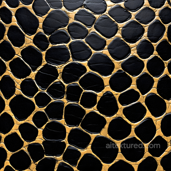 Of Exotic Black And Gold Reptile Skin With Raised Scales And Micro Details Skin texture preview