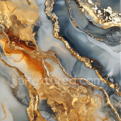 seamless Seamless 3D Alcohol Ink PBR Texture Featuring Gold Veins and Slate Blue Fluid Marbling texture 8k free download PBR