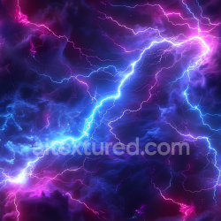 seamless Seamless 3D PBR Texture of Cosmic Energy Lightning Nebula in Vibrant Blues and Magenta texture 8k free download PBR