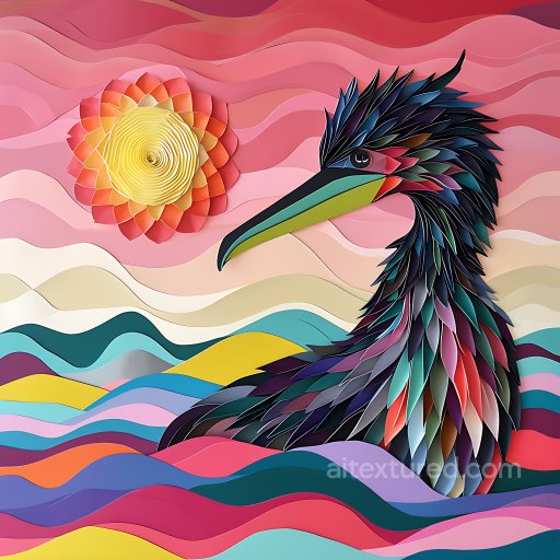 Animal - Seamless 3D PBR Texture with Multicolored Layered Feather Pattern texture preview