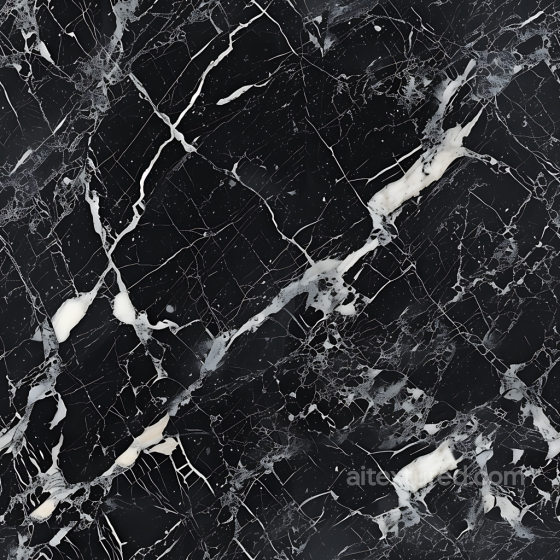 Black Marble Texture Featuring Bold White Veins and Subtle Micro-Cracks Marble texture preview