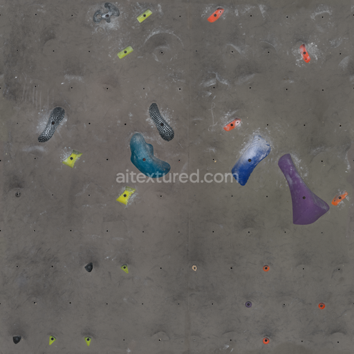Climbing Wall — Rough Even Climbing Even Climbing Handholds — PBR seamless 3D texture