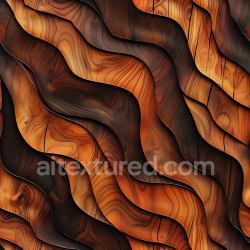 seamless Seamless 3D PBR Texture of Curved Wooden Planks with Rich Grain and Warm Tones texture 8k free download PBR