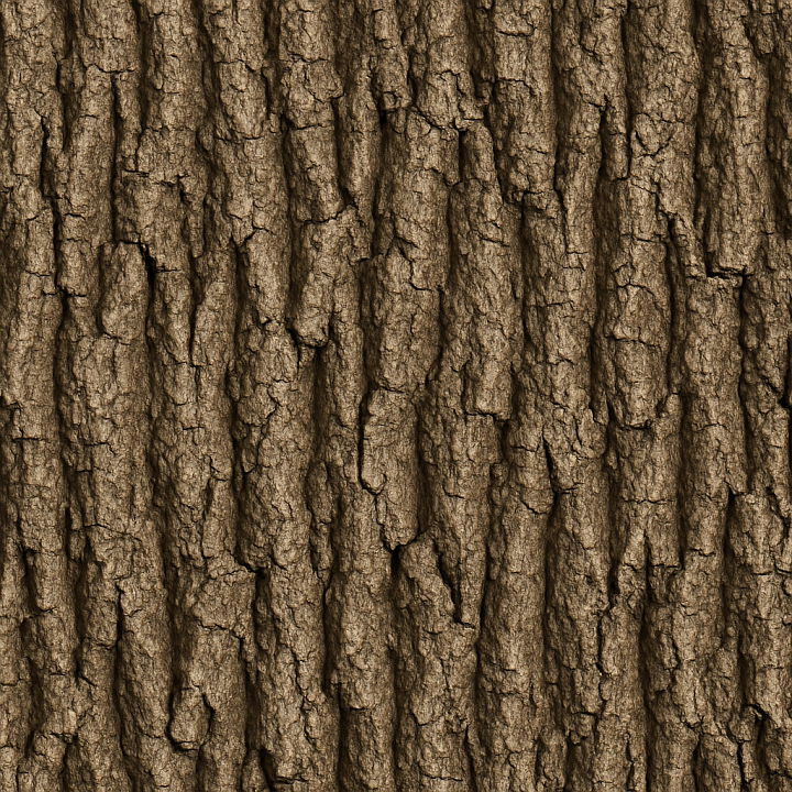 Fine Oak Bark Wood seamless PBR texture preview