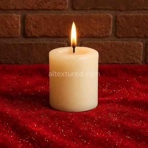 Seamless 3d texture pbr 8k fireplace bricks holiday candle candle wax candle flame