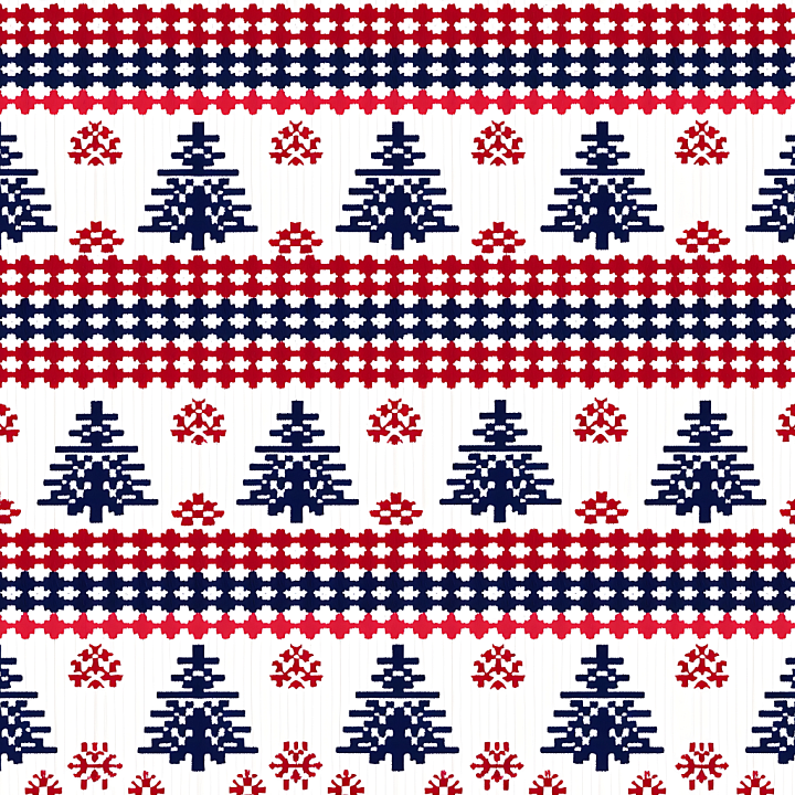 Featuring Pixelated Christmas Trees and Snowflakes seamless PBR texture preview
