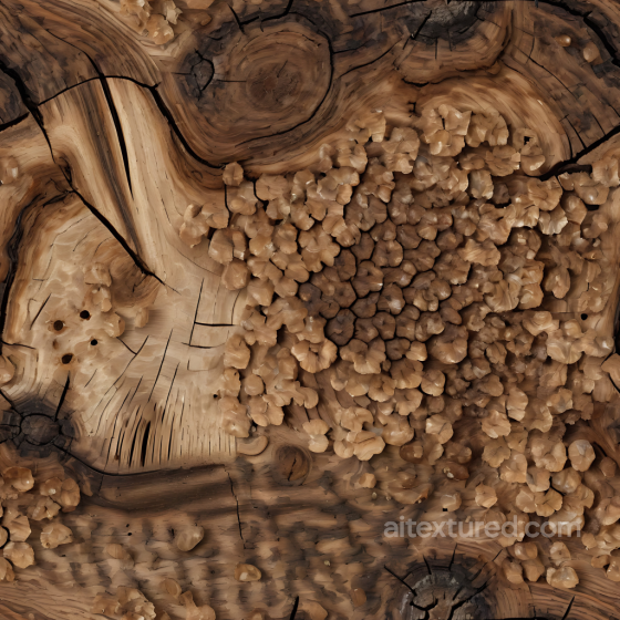Knotty Burl Wood Seamless Texture with Natural Cracks and Grain Wood texture preview