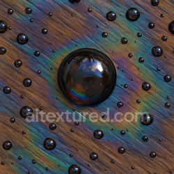 seamless Seamless 3d texture pbr 8k slippery oil spill droplets on wet wood texture 8k free download PBR