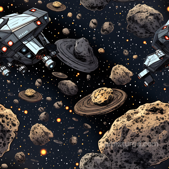 Space Texture Featuring Detailed Asteroid Field and Starry Deep Space Star, space, planets texture preview