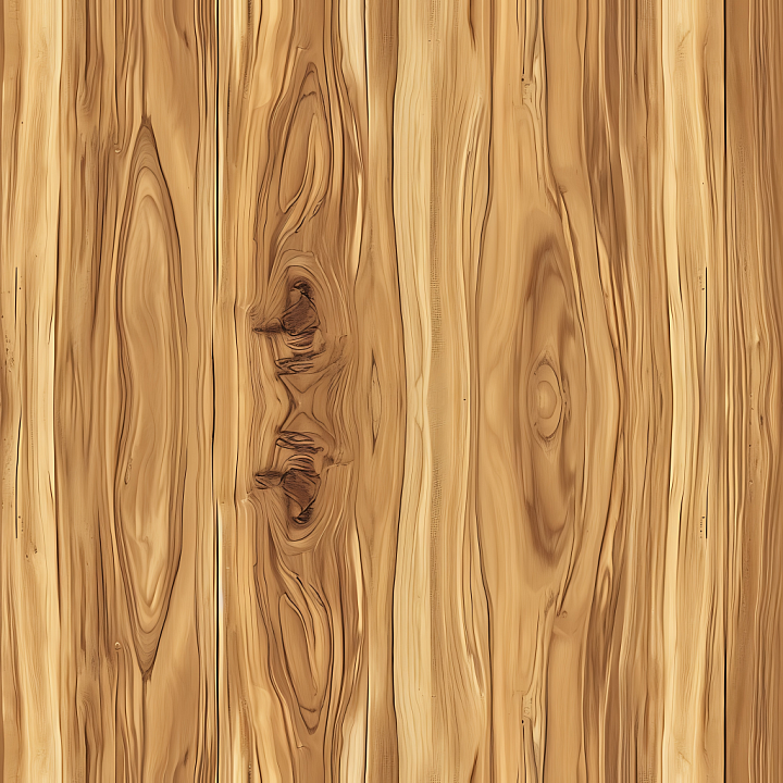 Light Pine Wood Plank with Prominent Knots and Natural Grain seamless PBR texture preview
