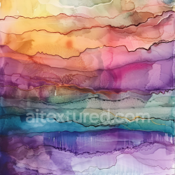 seamless Seamless 3D Alcohol Ink PBR Texture with Pastel Rainbow Fluid Layers and Organic Veins texture 8k free download PBR