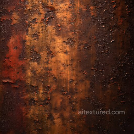 rusty metal PBR texture with rough cracked and pitted surface seamless Rust PBR texture