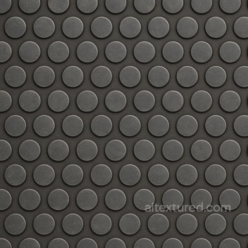 Industrial Anti Fatigue Mat Coins seamless Rubber PBR texture