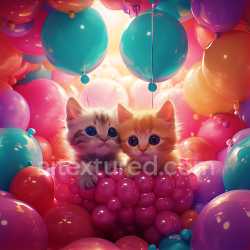 seamless Seamless 3D Inflated PBR Texture – Glossy Multicolor Balloon Clusters texture 8k free download PBR