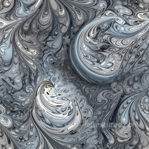 marble PBR texture in gray and blue with intricate swirling vein patterns seamless Marble PBR texture