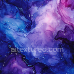 seamless Seamless 3D Alcohol Ink PBR Texture Featuring Purple and Blue Fluid Waves with Delicate Veining texture 8k free download PBR