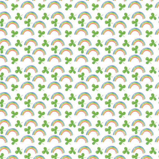 With Colorful Rainbows And Green Shamrocks seamless St patrick digital paper bundle PBR texture