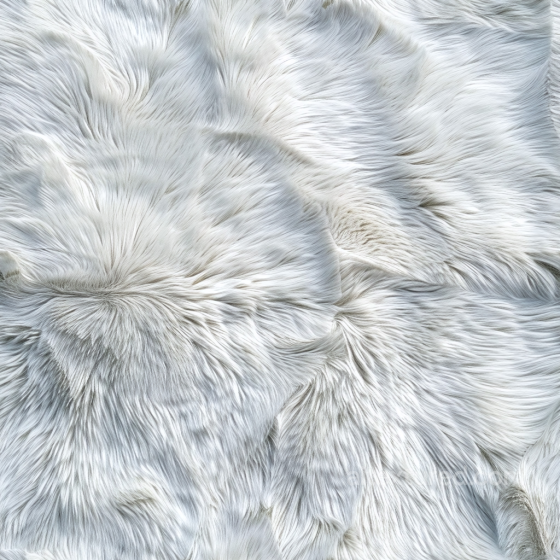 White Long Fur Leather Texture with Soft Fluffy Appearance Leather texture preview